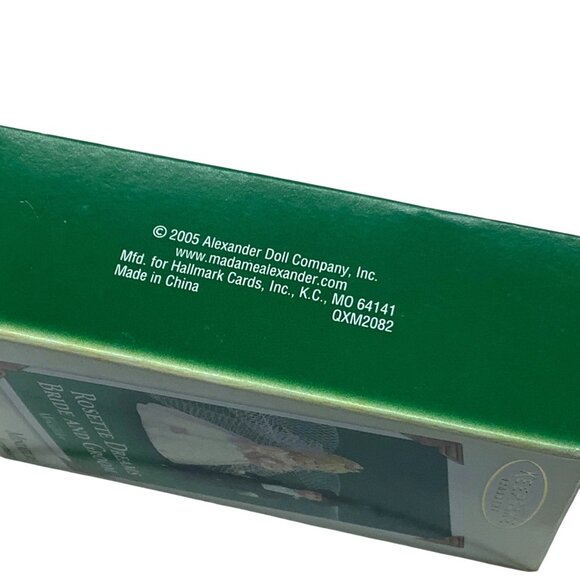 Vtg Madame Alexander Hallmark Keepsake Ornaments Rosette Dreams Bride & Groom - Picture 4 of 9